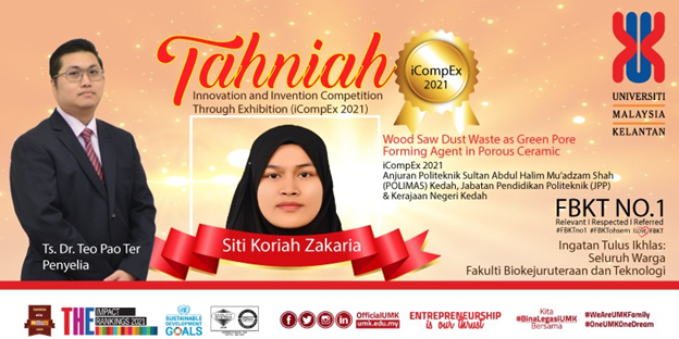 Siti Koriah Zakaria Menang Pingat Emas di iCompEx 2021